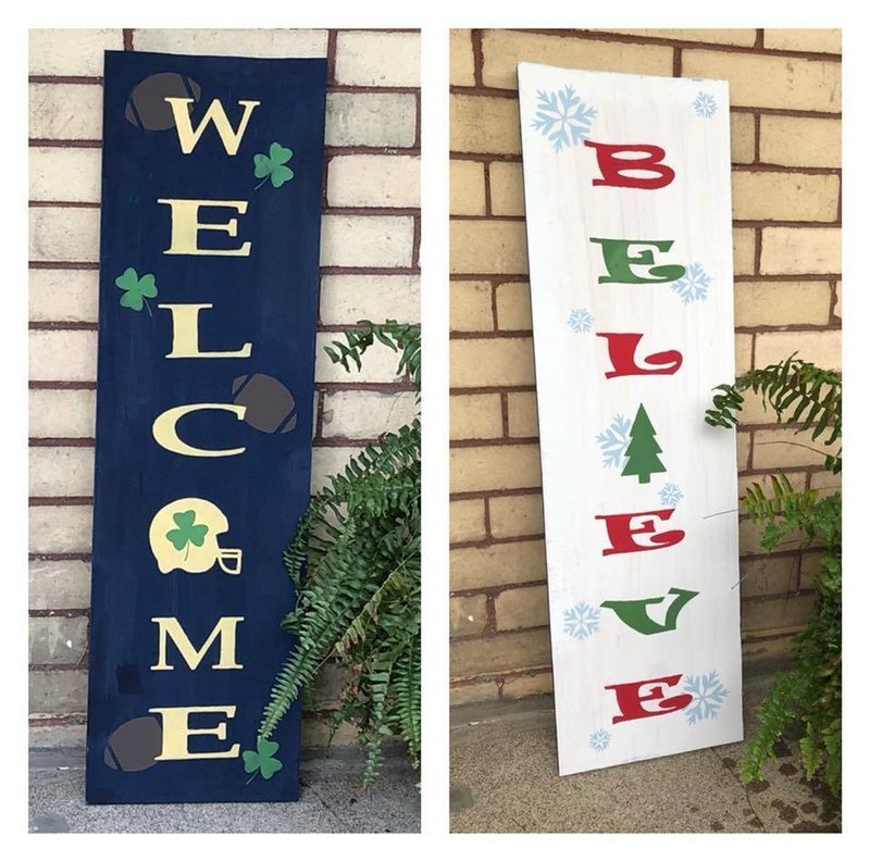 Reversible Porch Sign - Easy Customization to fit your interests and needs