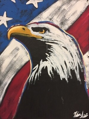 Eagle with Flag (Profile) Practice Piece