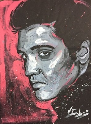 Elvis Presley (Original on Black Paper)