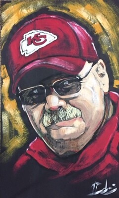 Andy Reid (Original on Black Paper)