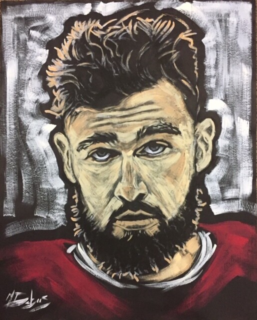 Travis Kelce (Original on Black Paper)