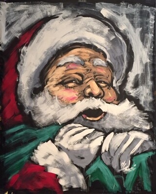 Santa Claus (Original  on CANVAS)
