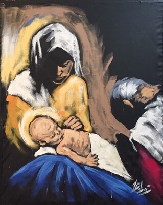 The Nativity (Original  on CANVAS)