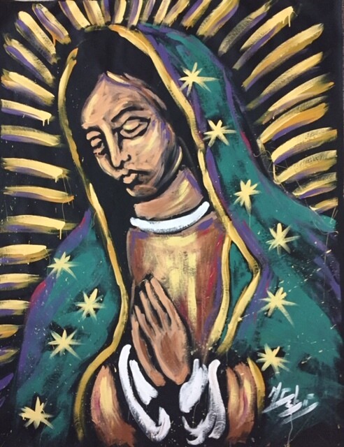 Our Lady of Guadalupe (Original  on CANVAS)