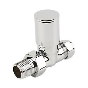 Minimalist Chrome Straight Radiator Valves CB-AC