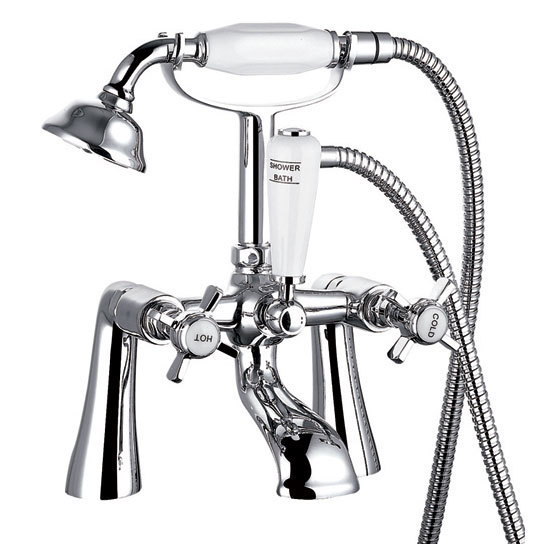 Cassellie Time Chrome Traditional Bath Shower Mixer