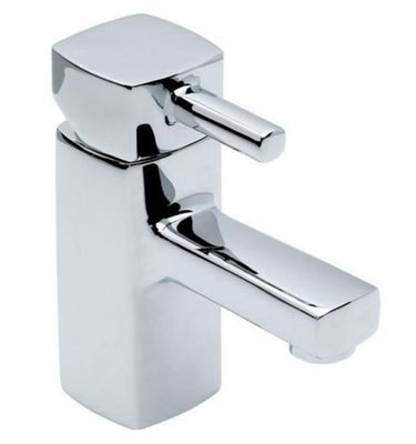 Mode basin mixer with
 push button chrome waste