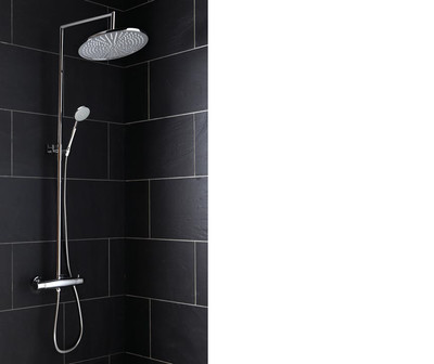 Aquaflow Italia Ferrara Shower Column with Diverter and 305mm Chrome Fixed Head