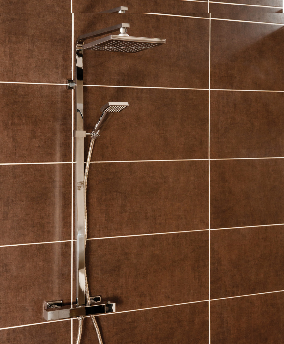 Square Thermostatic Exposed Bar Shower Valve CB-CAS