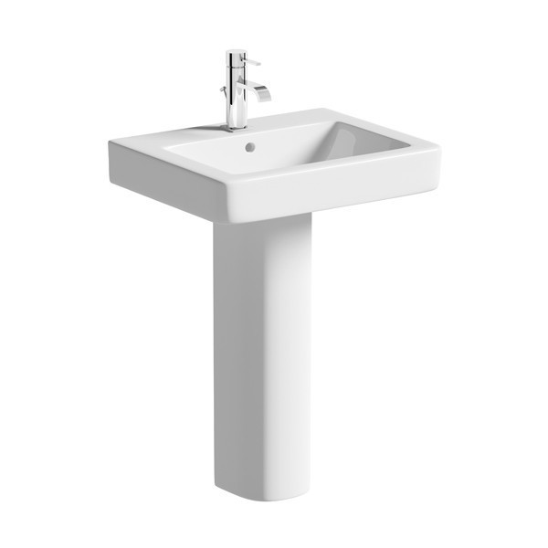 Kanuka Square Basin with full pedestal