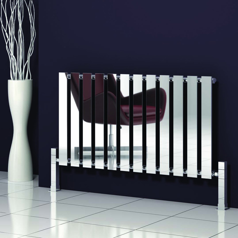 Reina PIENZA Polished Chrome Designer Multi Panel Radiator 550mm High x 485mm Wide