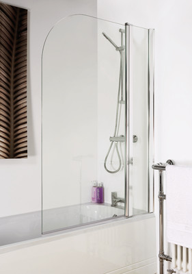 Extended Radius Bath Shower Screen