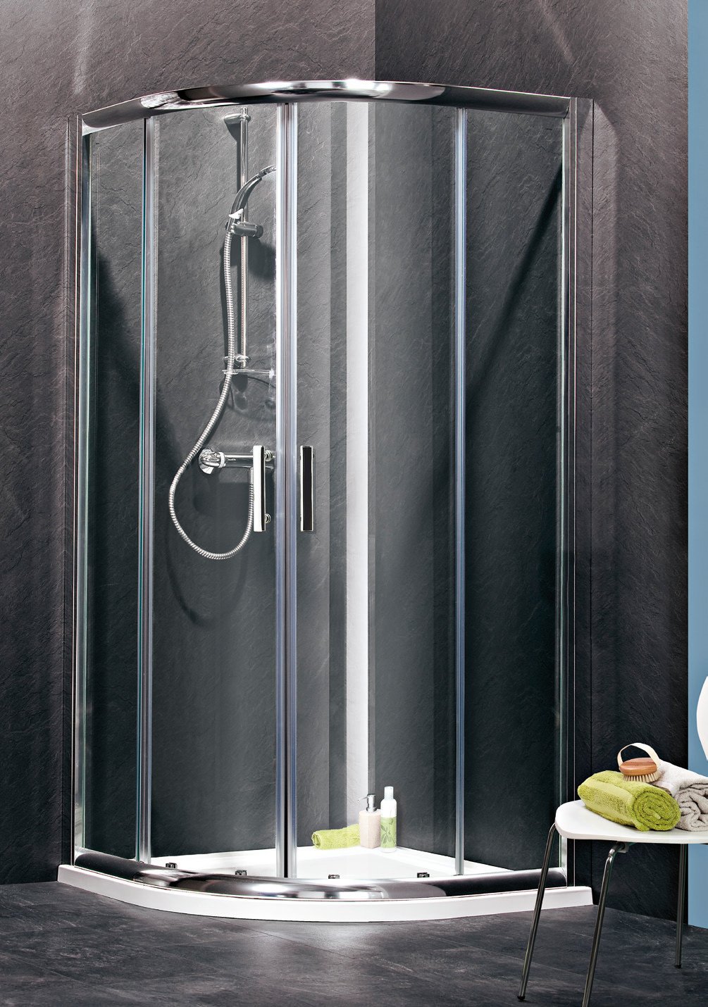 Quadrant Shower Enclosure and Tray 900x900 CB-AC