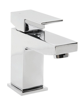 Cassellie Form Mono Basin Mixer Tap with Push Waste