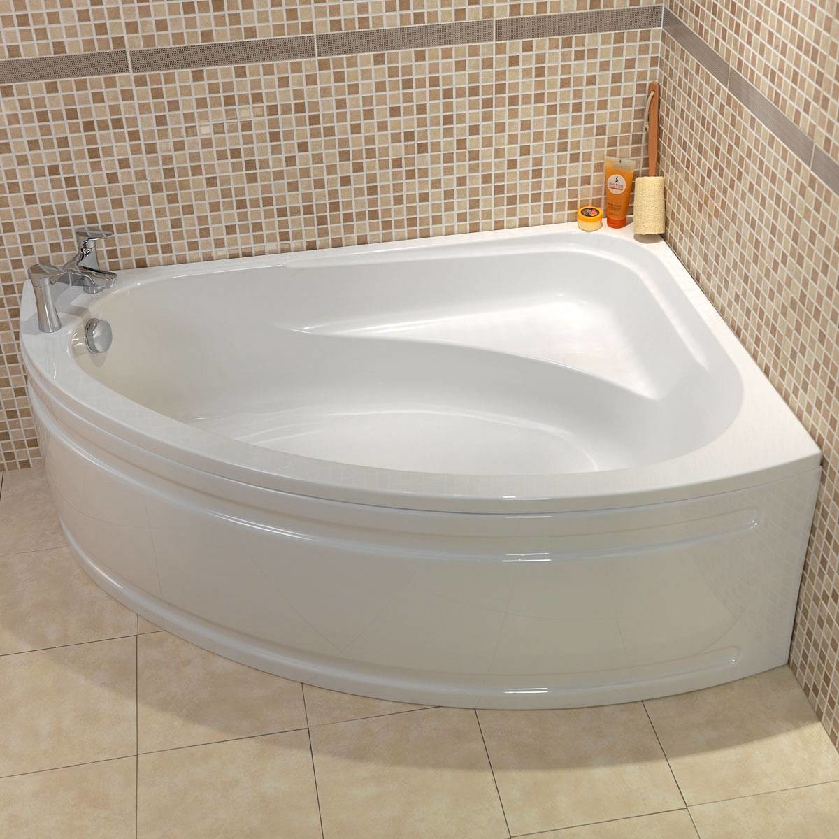 Offset Corner Right hand Bath 1500 x 1040mm