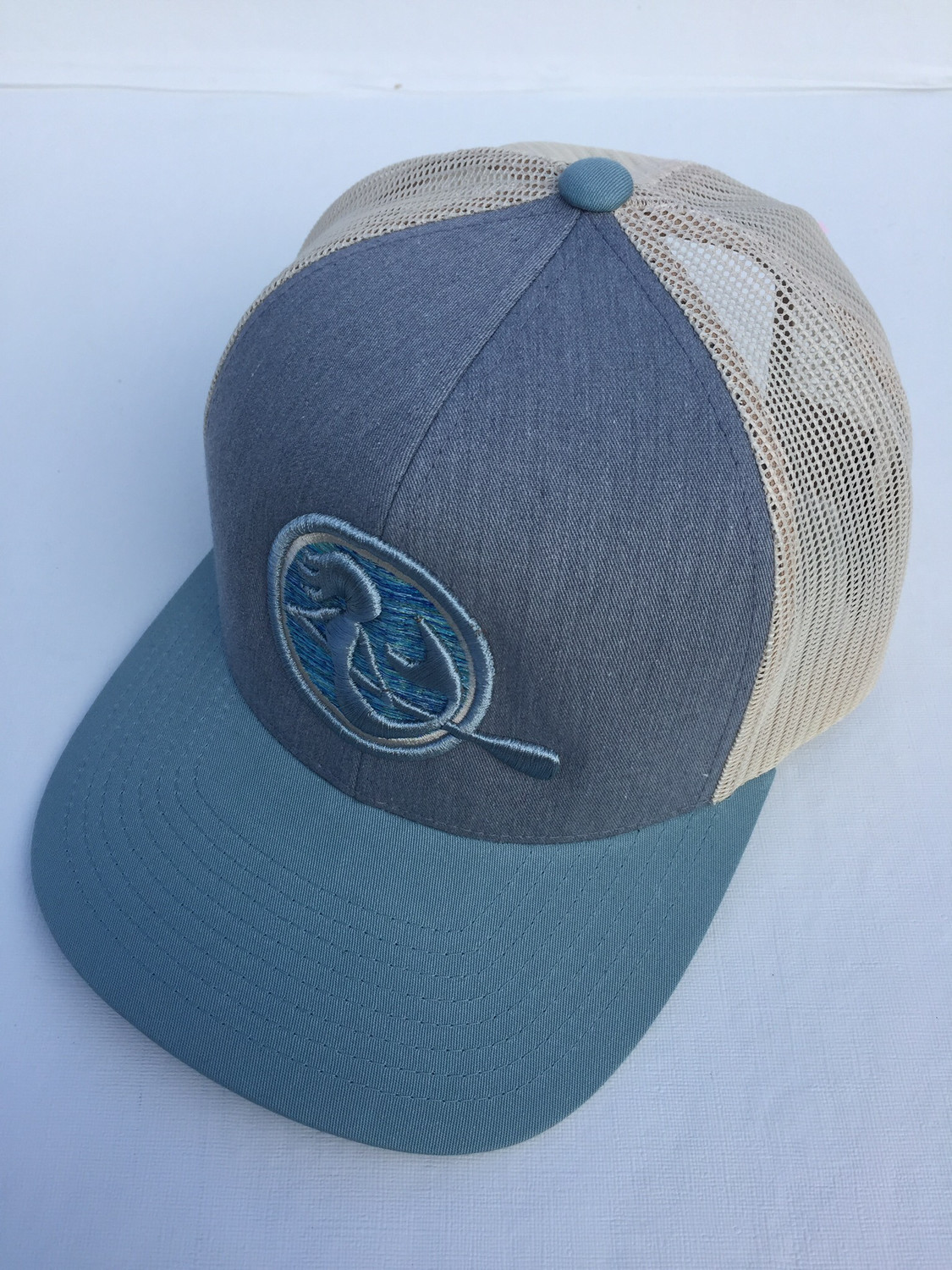 SUP Mermaid™️ Heather Grey &amp; Smoke Blue Snapback 