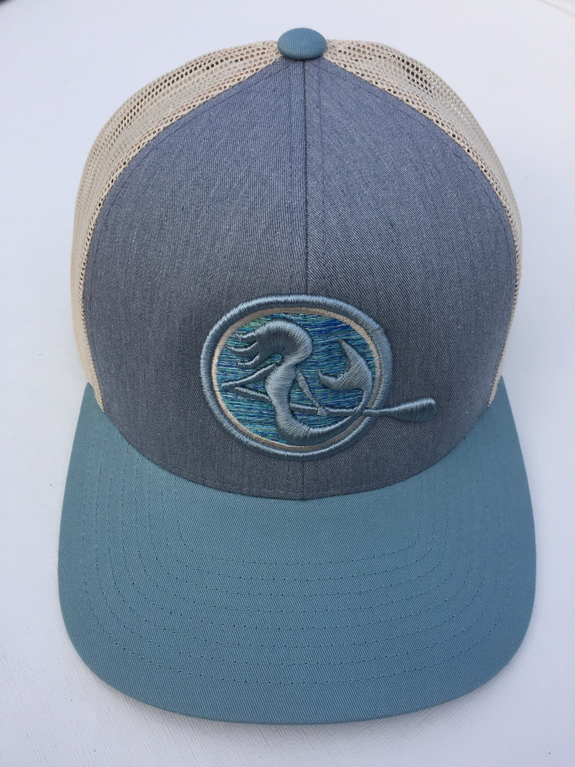 SUP Mermaid™️ Heather Grey &amp; Smoke Blue Snapback 