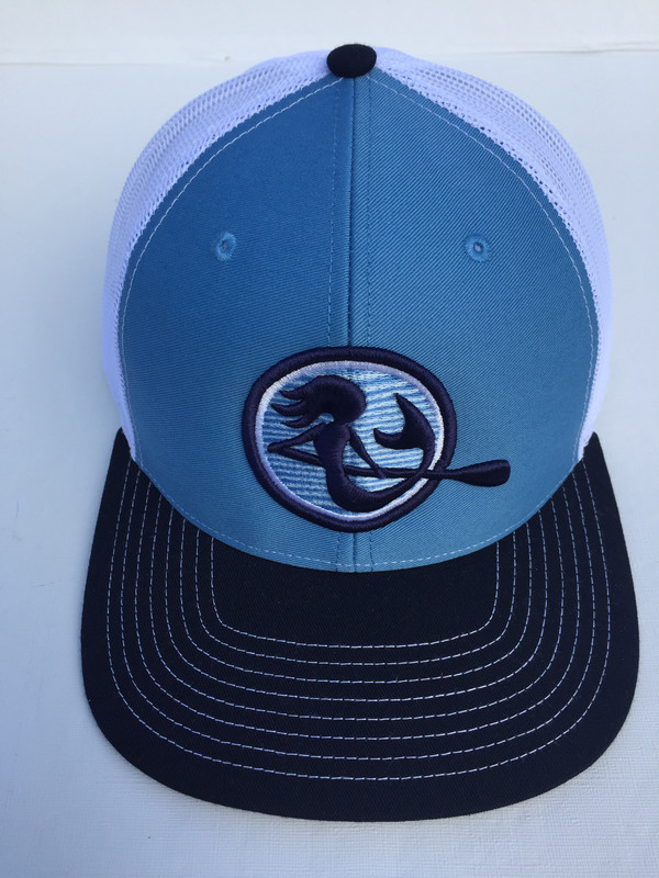 SUP Mermaid™️ Navy &amp; Blue Stripe Background Snapback