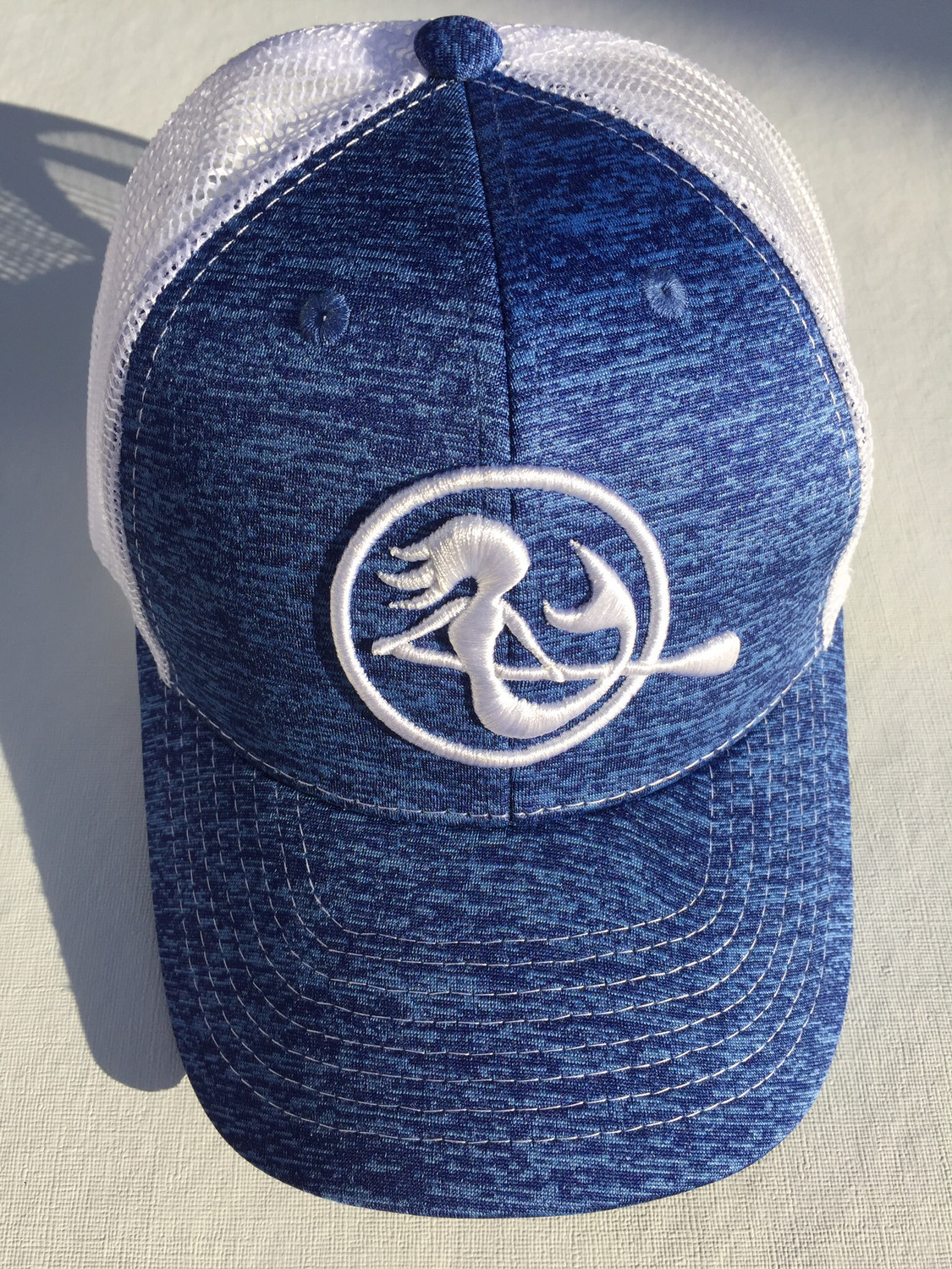 SUP Mermaid™️ Heather Blue &amp; White Snapback
