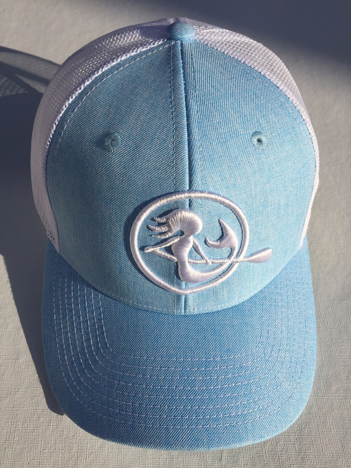SUP Mermaid™️ Heathered Light Blue &amp; White Snapback