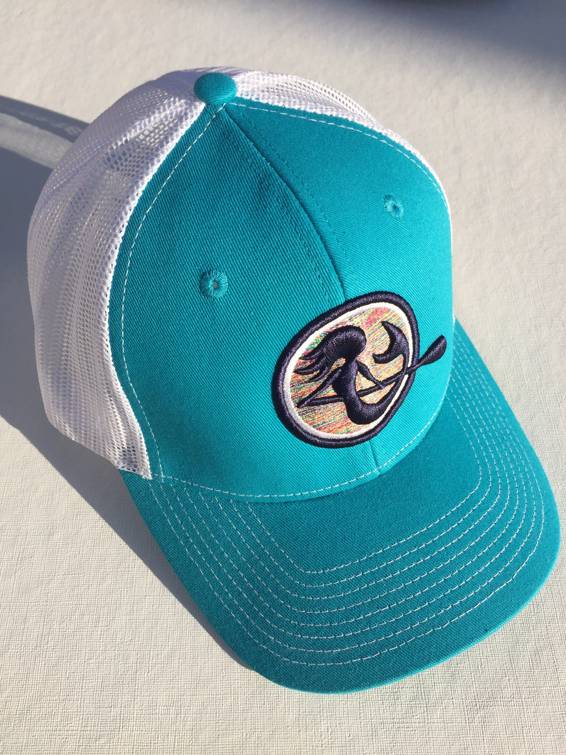 SUP Mermaid™️ Aqua &amp; White Snapback