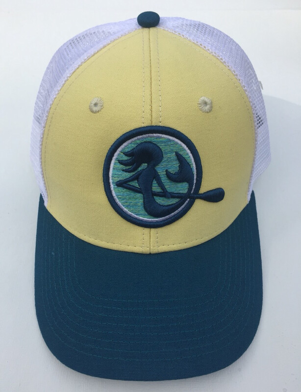 SUP Mermaid™️ Aqua &amp; Yellow Snapback