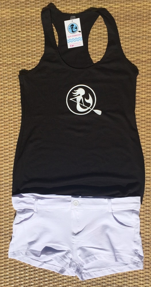 SUP Mermaid™  Black &amp; White Logo Tank Top