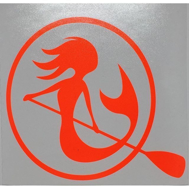 SUP Mermaid™ Fluorescent Orange Decal