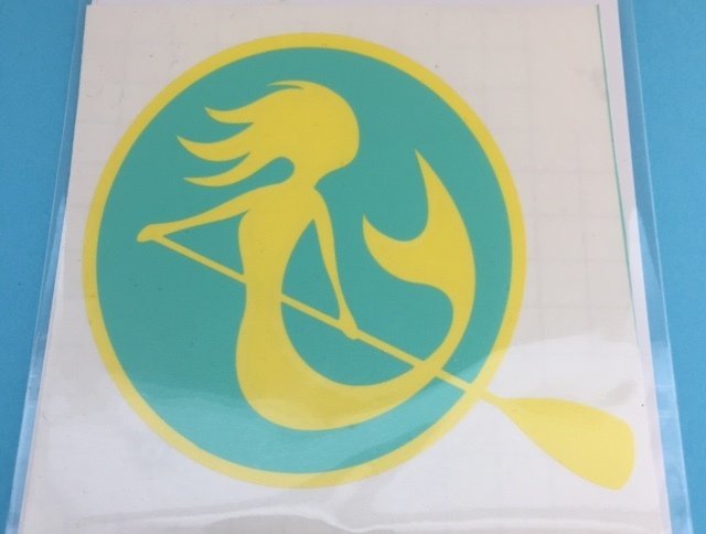 SUP Mermaid™ Yellow &amp; &amp; Turquoise Decal