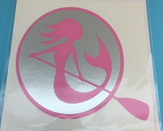 SUP Mermaid™ Pink &amp; Silver Decal