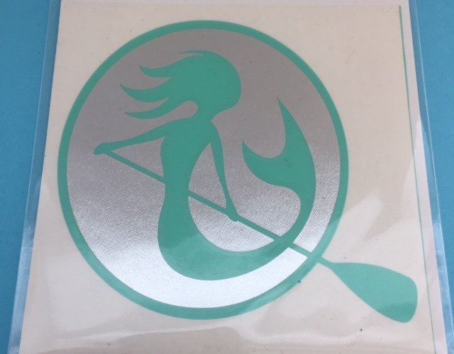 SUP Mermaid™ Mint &amp; Silver Decal