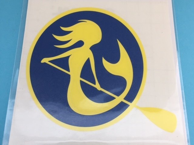 SUP Mermaid™ Yellow &amp; Navy Decal