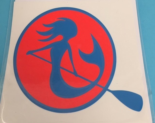 SUP Mermaid™ Neon Blue &amp; Neon Red  Decal