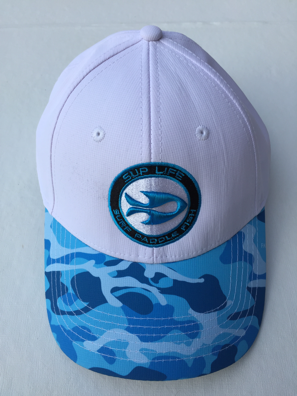 SUP LIFE® - Surf Paddle Fish White &amp; Blue Camo Adjustable