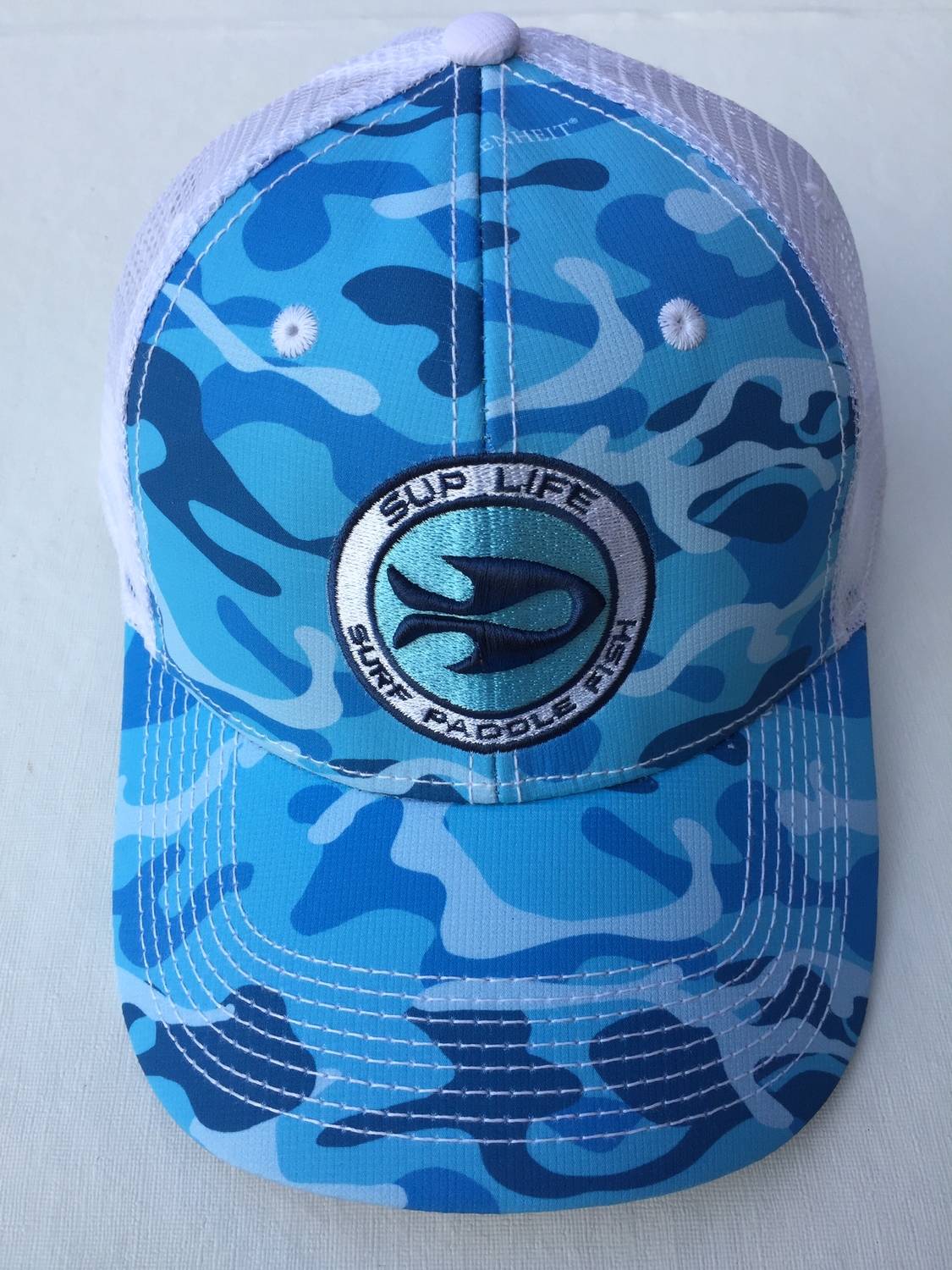 SUP LIFE® - Surf Paddle Fish Blue Camo &amp; White Adjustable