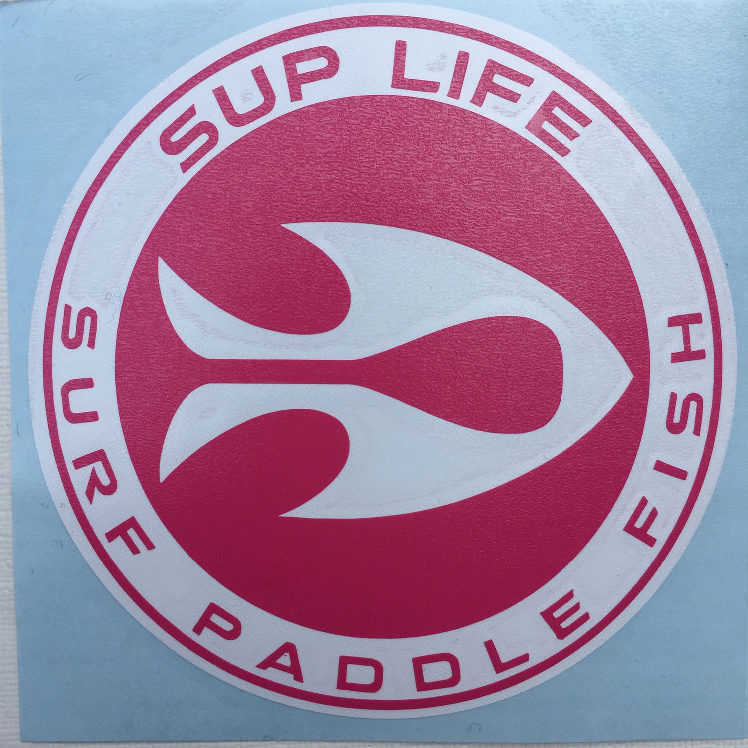 SUP LIFE® - Surf Paddle Fish Decal (Hot Pink)