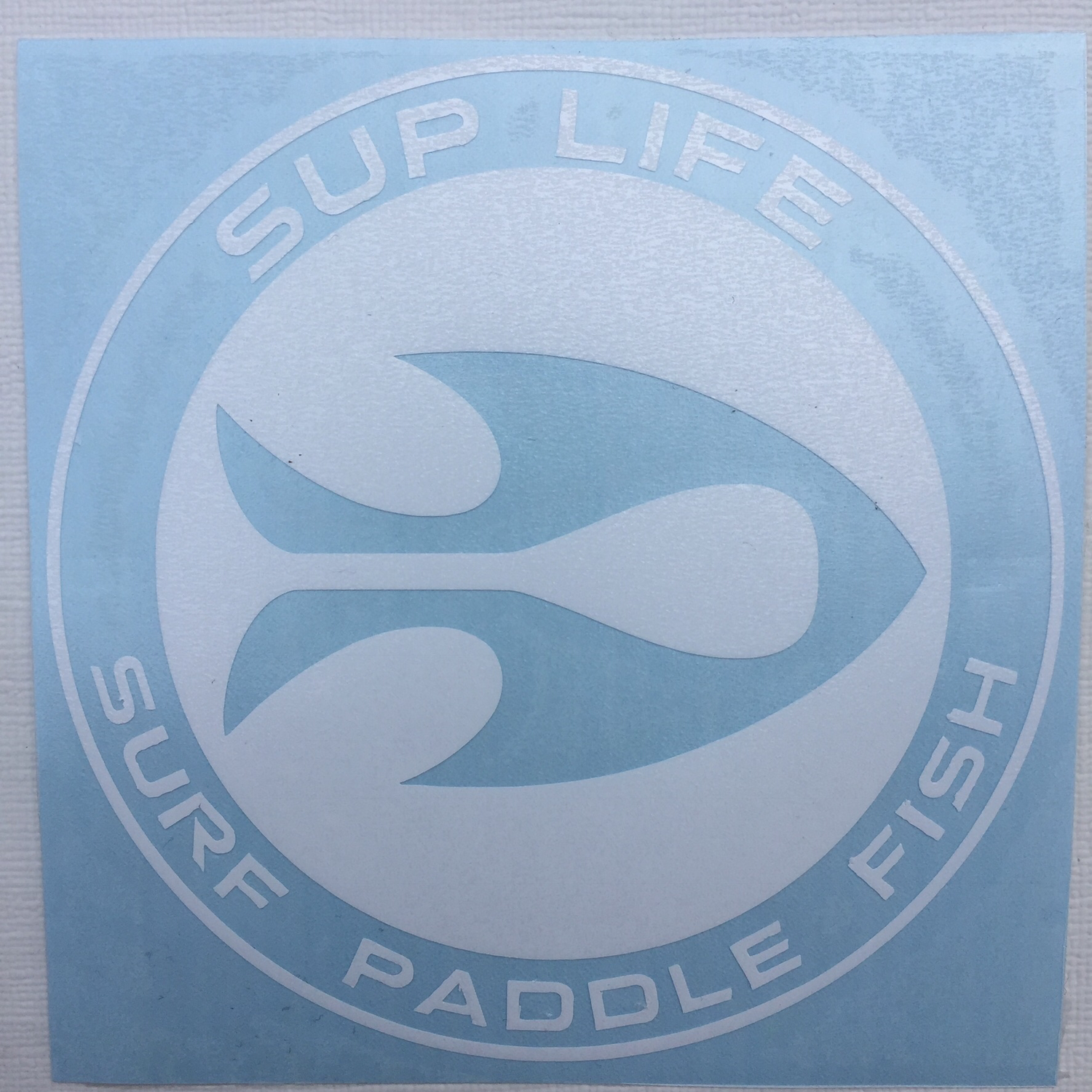 SUP LIFE® - Surf Paddle Fish Decal (White)