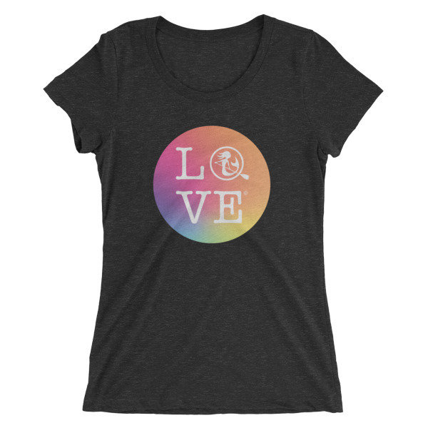 SUP Mermaid™ - Ladies' Short Sleeve T-shirt (5 Colors), Color: Charcoal-Black Triblend, Size: S