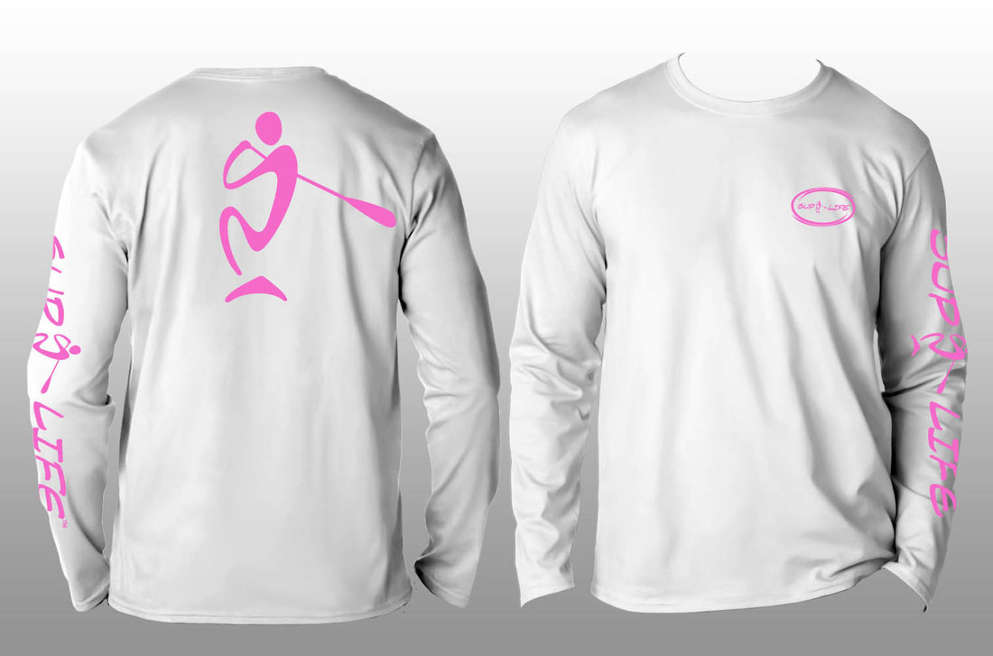 SUP LIFE® SPF40 White/Pink Long Sleeve