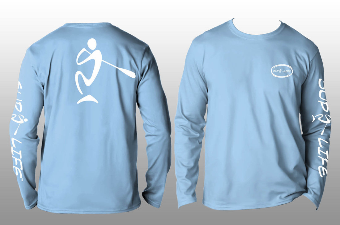 SUP LIFE® SPF40 Carolina Blue/White Long Sleeve