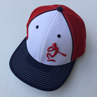 SUP LIFE® - Red/White/Blue Fitted Embroidered Red Icon