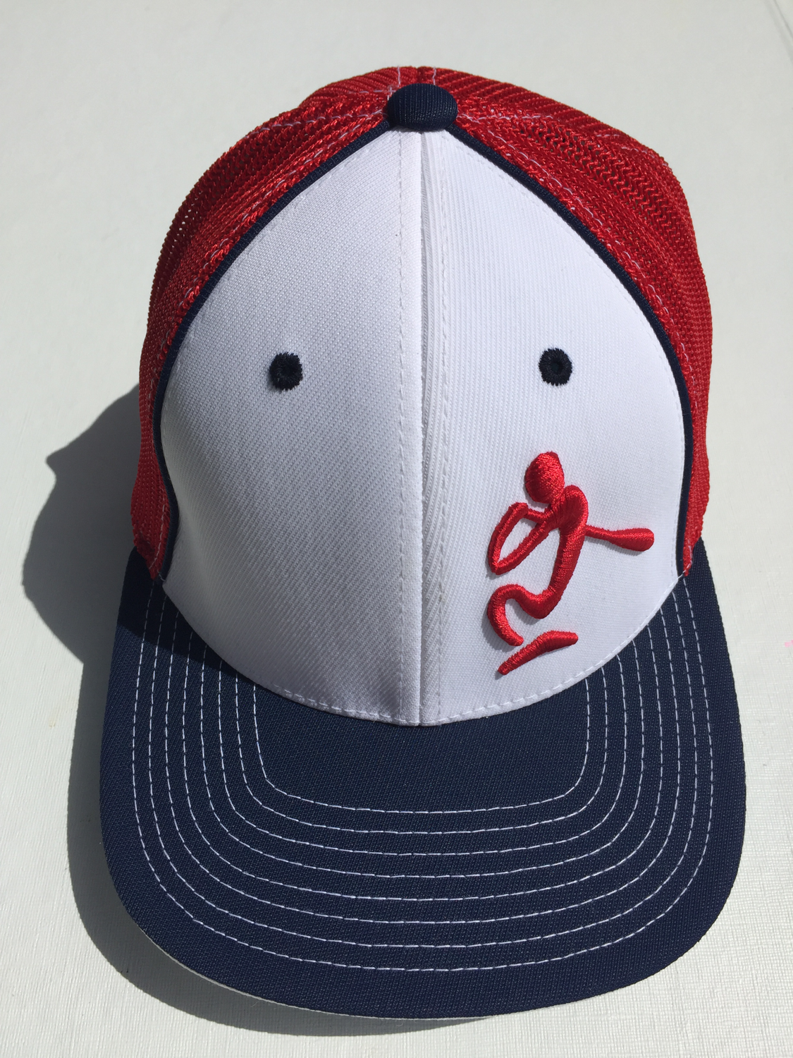 SUP LIFE® - Red/White/Blue Fitted Embroidered Red Icon