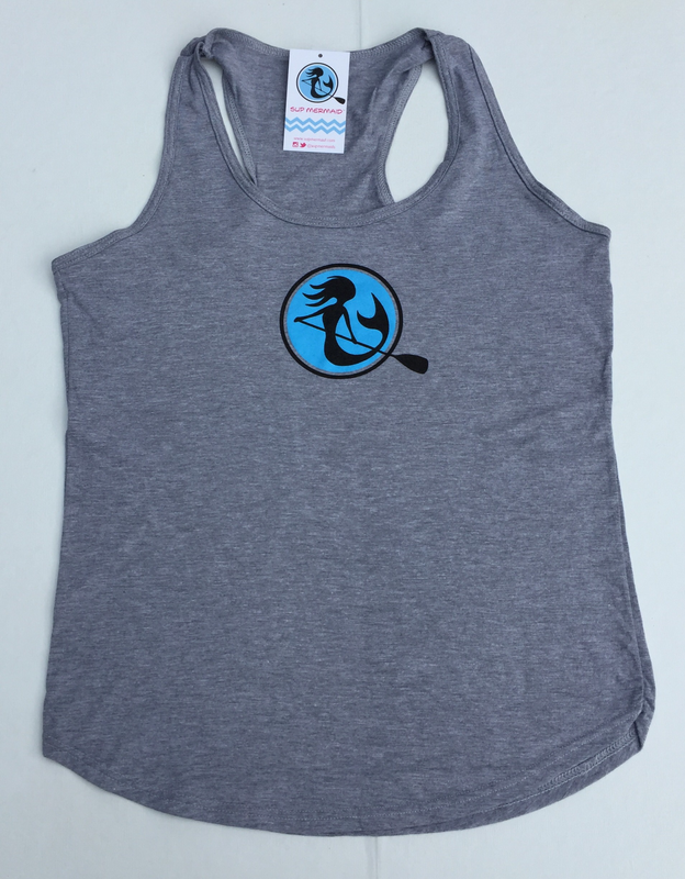SUP Mermaid™ Light Grey Tri-Blend Racerback Tank Top