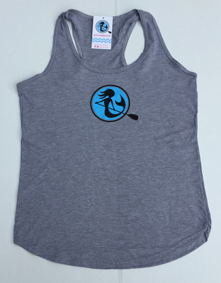 SUP Mermaid™ Light Grey Tri-Blend Racerback Tank Top