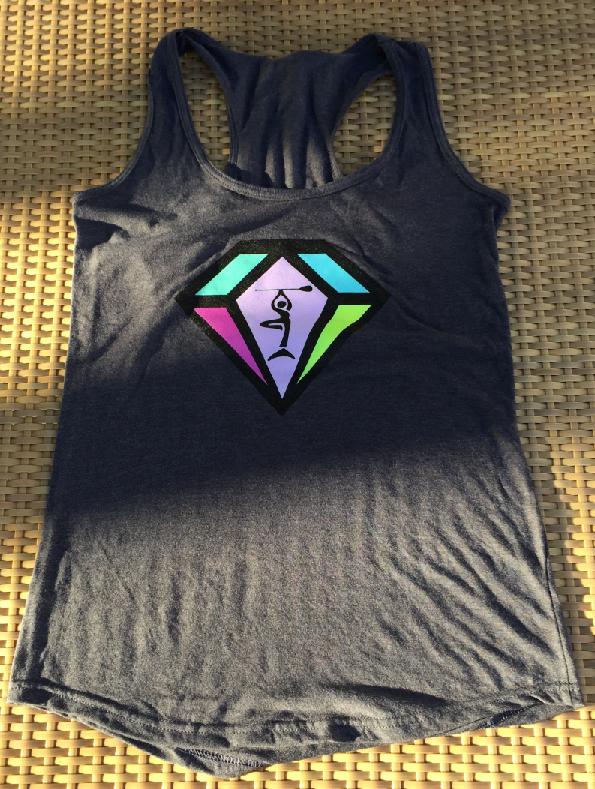 SUP LIFE® Yoga Dark Grey Tri-Blend Racerback Tank Top