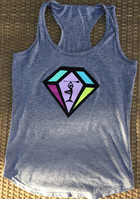 SUP LIFE® Yoga Light Grey Tri-Blend Racerback Tank Top