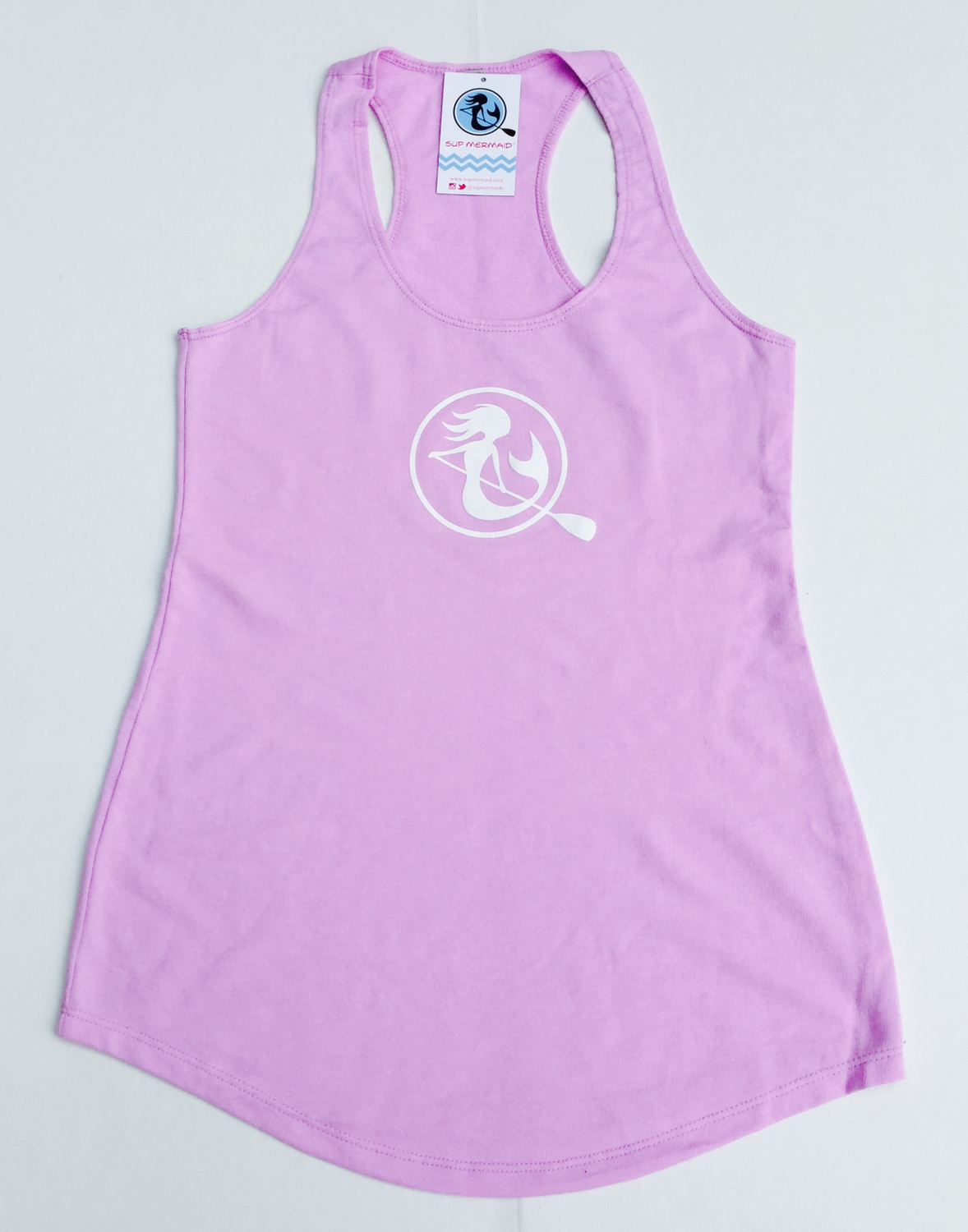 SUP Mermaid™ Lilac &amp; White Logo Tank Top