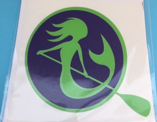 SUP Mermaid™ Neon Green &amp; Purple Decal