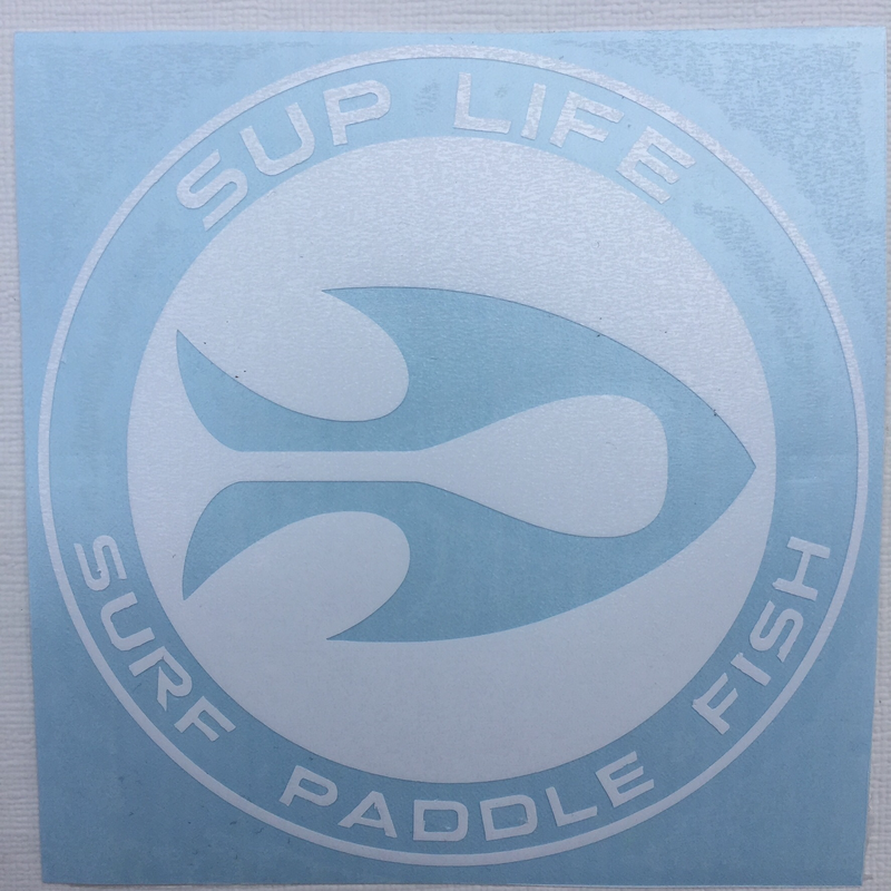 SUP LIFE® - Surf Paddle Fish Decal (White)