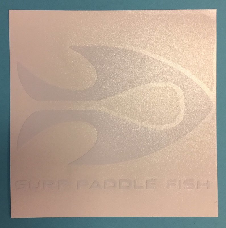SUP LIFE® - White Vinyl Surf Paddle Fish Decal